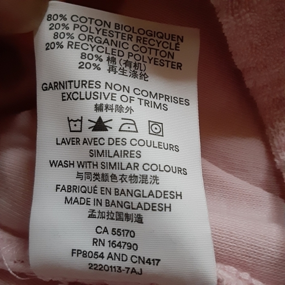 NWT Frank‎ and Oak Plush terry organic cotton retro shorts,light pink,S - Picture 13 of 16